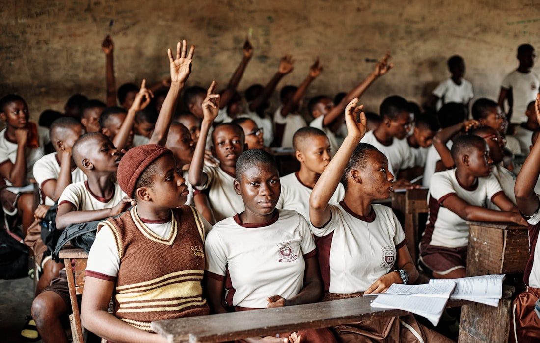 Students in Ghana checking their exam results